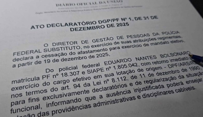 Ato declaratório para retorno ao trabalho de Eduardo Bolsonaro